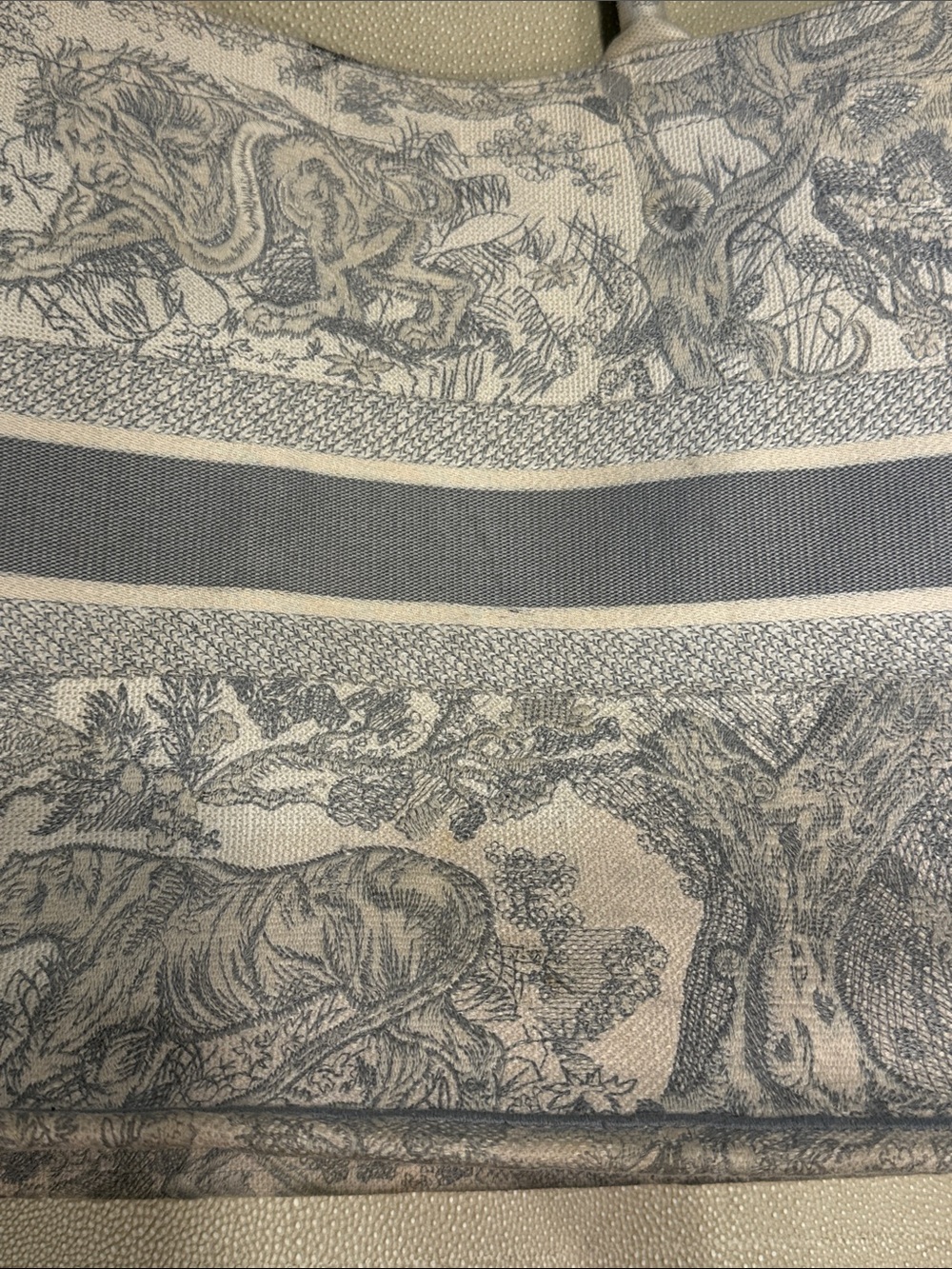 Dior Beige & Grey Christian Dior Book Tote - Picture 16 of 16